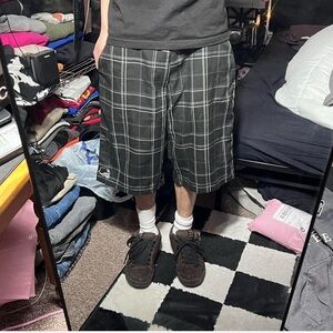 Metal Mulisha Black and White Cargo Shorts